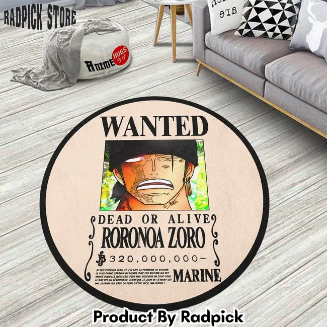 Roronoa zoro round rug custom one piece anime circle carpet  rp5959404